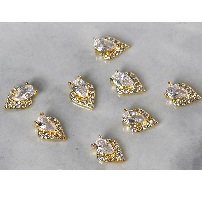 Nail Art Zircon Jewelry Real Gold Plating Nail Diamond Decorations Good Quality Not Fade