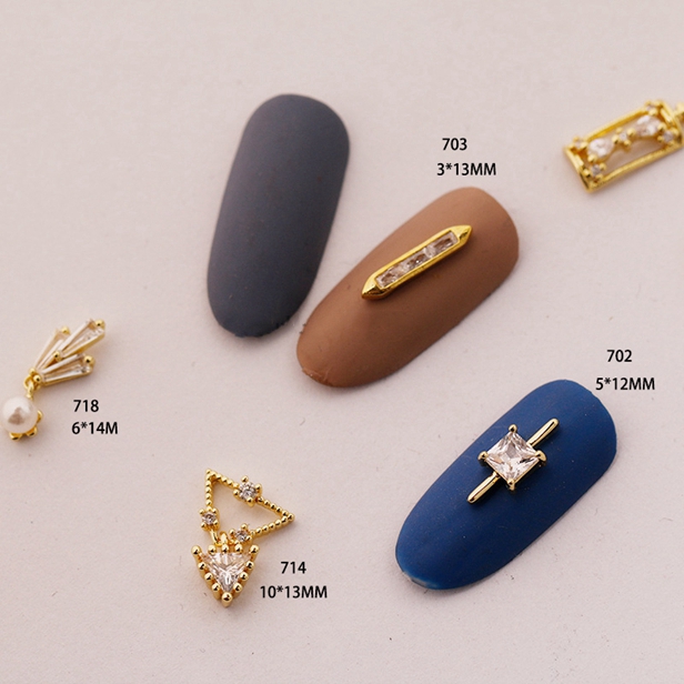 New Arrival Zircon Pendant Shiny Exaggerated Nail Jewelry Real Gold Plating Do Not Fade