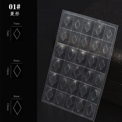 Nail Gemstone Stencil Guides Mould Manicure Plastic Sheet Nail Art Gem Mold Sticker