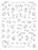 CB-144 3D Laser Red Christmas Tree Nail Sticker