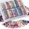  Popular Retro Design Nail Transfer Foil Sticker Set
