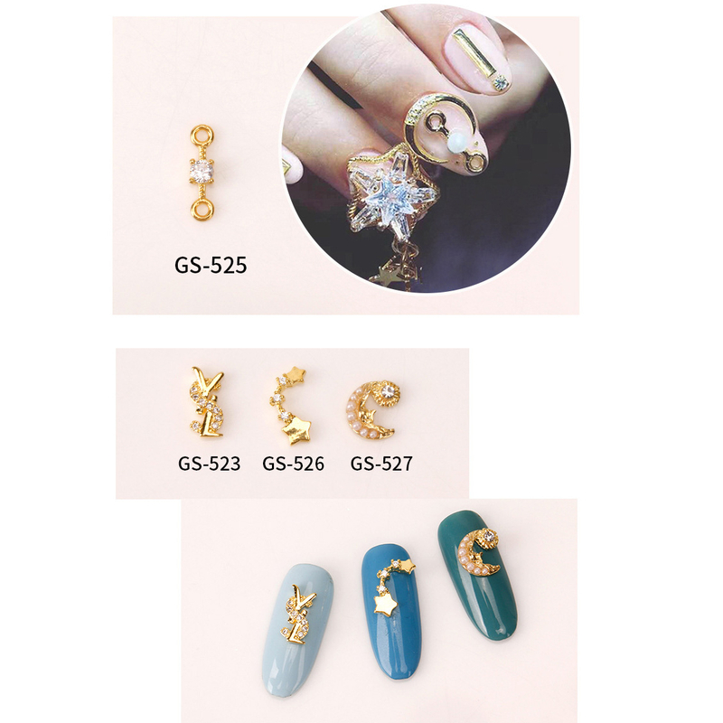 Nail Art Zircon Jewelry Real Gold Plating Nail Diamond Decorations Good Quality Not Fade