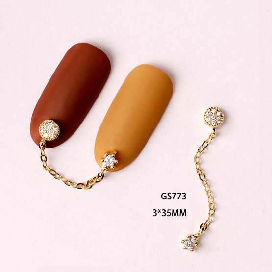 Nail Art Zircon Jewelry Real Gold Plating Nail Diamond Decorations Good Quality Not Fade