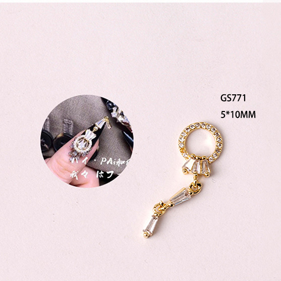 Nail Art Zircon Jewelry Real Gold Plating Nail Diamond Decorations Good Quality Not Fade