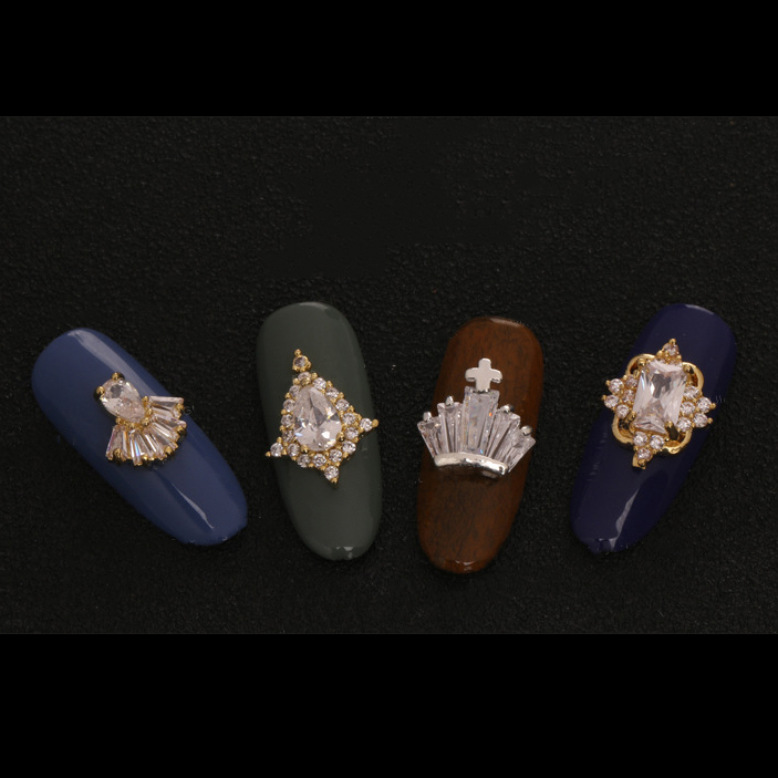Nail Art Zircon Jewelry Real Gold Plating Nail Diamond Decorations Good Quality Not Fade