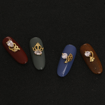 Nail Art Zircon Jewelry Real Gold Plating Nail Diamond Decorations Good Quality Not Fade