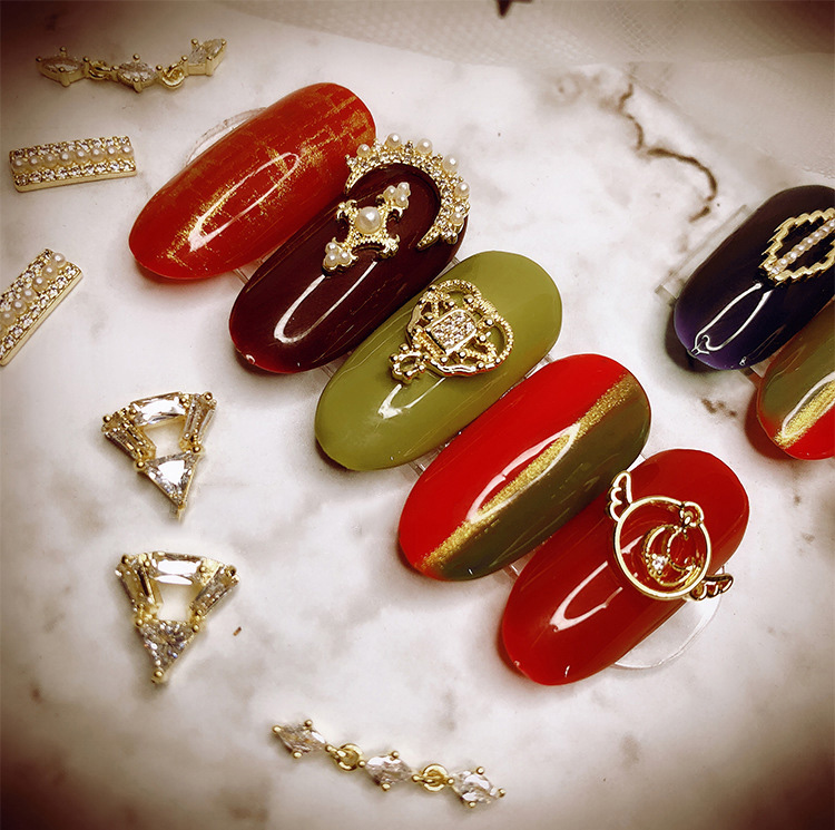 Nail Art Zircon Jewelry Real Gold Plating Nail Diamond Decorations Good Quality Not Fade