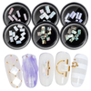 Colored Natural Shell Stone Nail Decoration
