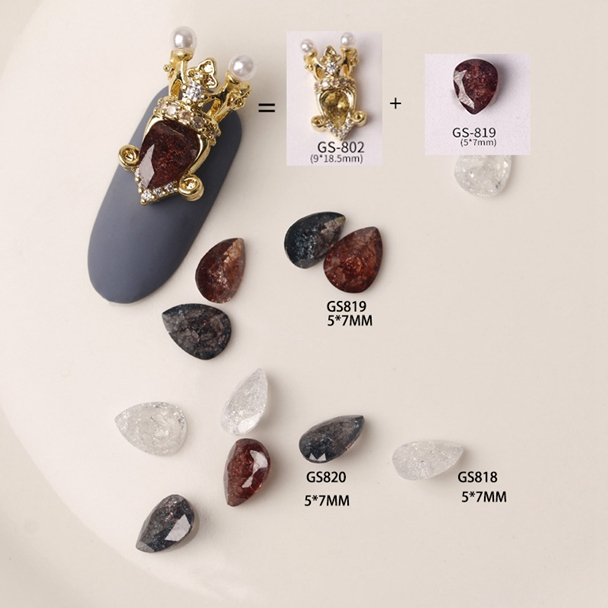 Nail Stone Nail Art Jewelry Good Quality Zircon Punk Style Nail Pendant Nail Decoration 