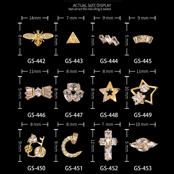 Japanese Nail Jewelry Accessories Nail Diamond Alloy Shiny Decoration