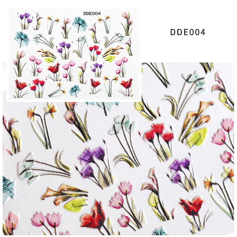 Emboss 5D Nail Water Sticker