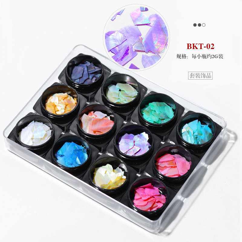 Natural Shellfish Abalone Fragments Nail Decoration