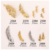 Japanese Nail Art Jewerly Exaggerated Nail Decoration Leaves Feather Design Real Gold Plating Do Not Fading