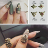 Real Gold Plating Do Not Fade Nails Zircon Jewelry Angel Wings Nail Decoration