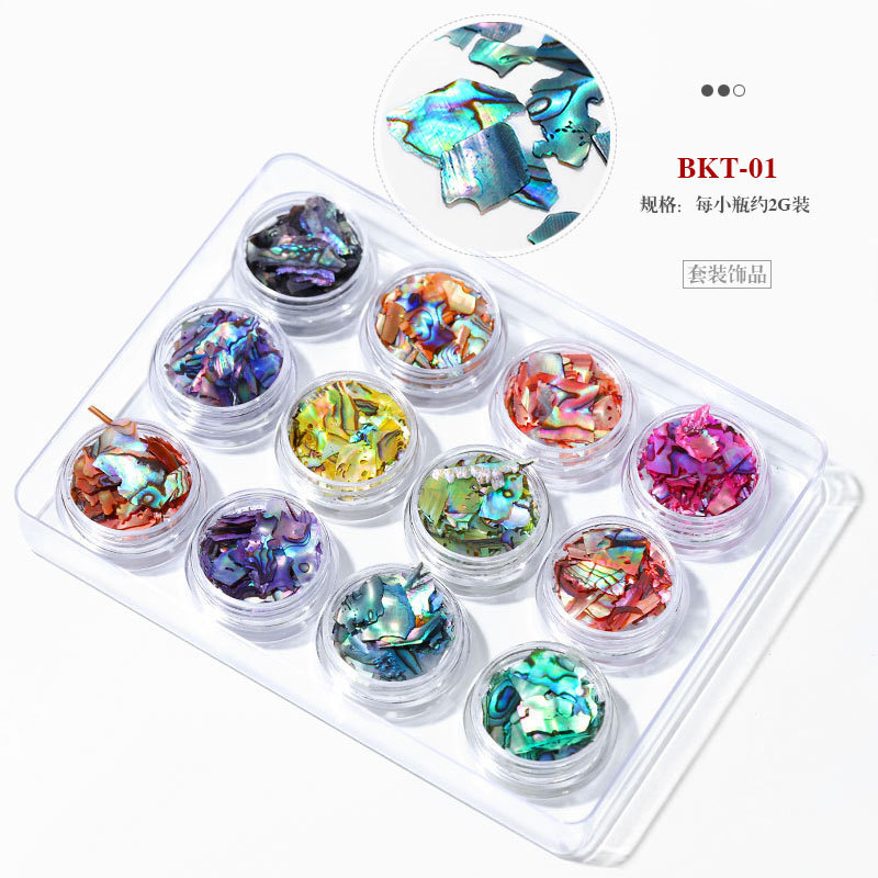 Natural Shellfish Abalone Fragments Nail Decoration