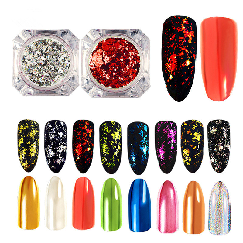 Colorful Gold Foil Glitter Powder