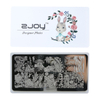 With Plastic Back Zjoy Series 60*120mm rectangle metal Nail Stamp Plate