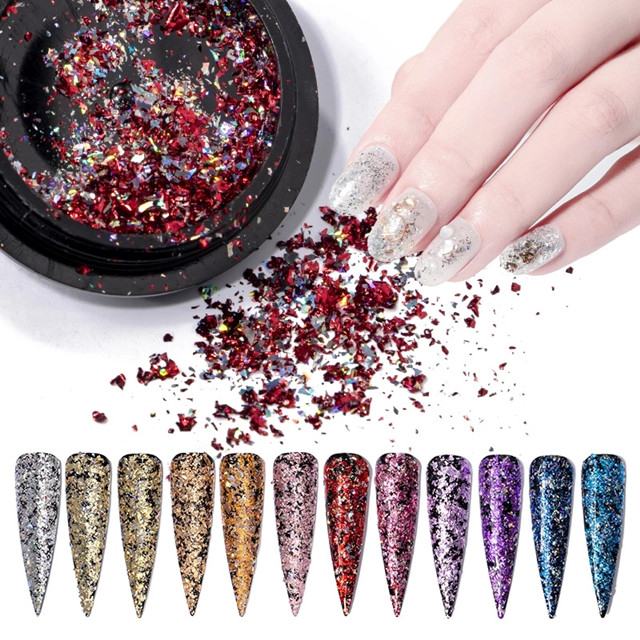 Nail Art Shining Laser Flake Sequins Glitter Decoration