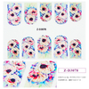 Flower Series Emboss 5D Nail Water Sticker
