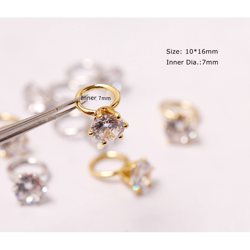 Nail Art Jewelry web celebrity Wearing Large Diamond Ring Decoration