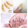 Japanese Nail Art Jewerly Exaggerated Nail Decoration Leaves Feather Design Real Gold Plating Do Not Fading