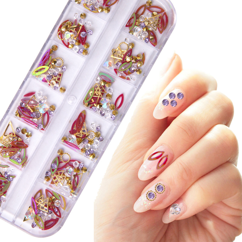 Mixed Design Alloy Decoration Symphony Pearl Nail Patch Sequin