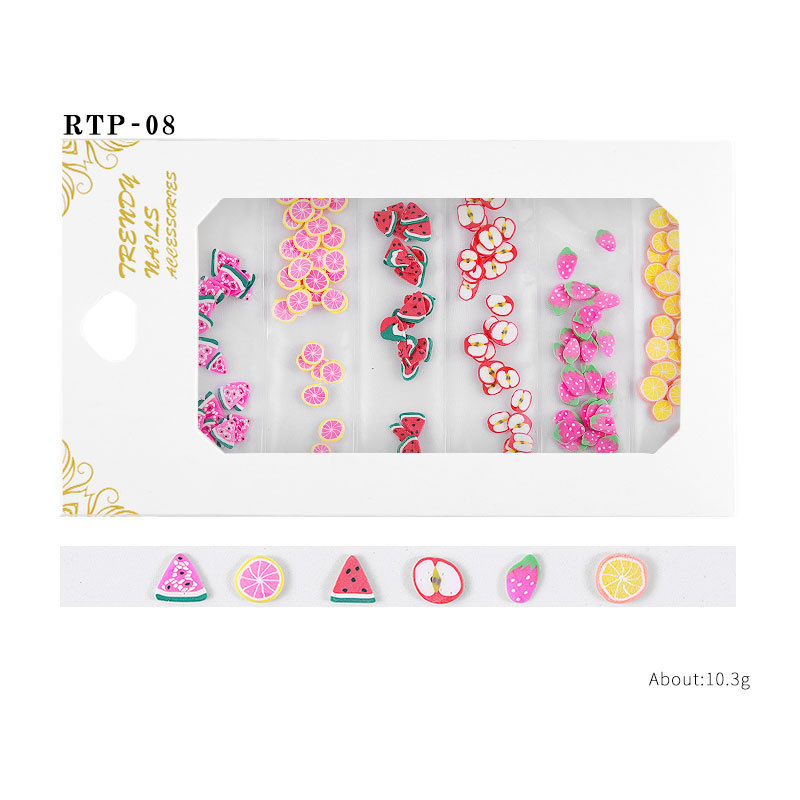 Different Design 3D Polymer Clay Nail Art Decorations