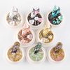 New Nail Art Shell Flower Mixed Paragraph Three-petal Flower Rivet Flat Bottom Rhinestone