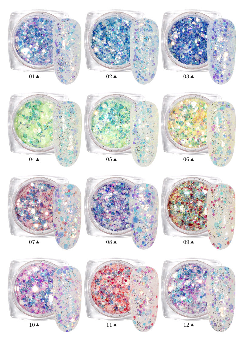 Symphony Slice Mermaid Hexagon Sequins Set