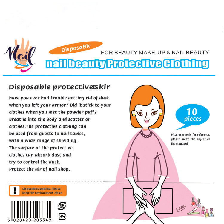 Transparent Disposable Nail Beauty Protective Clothing