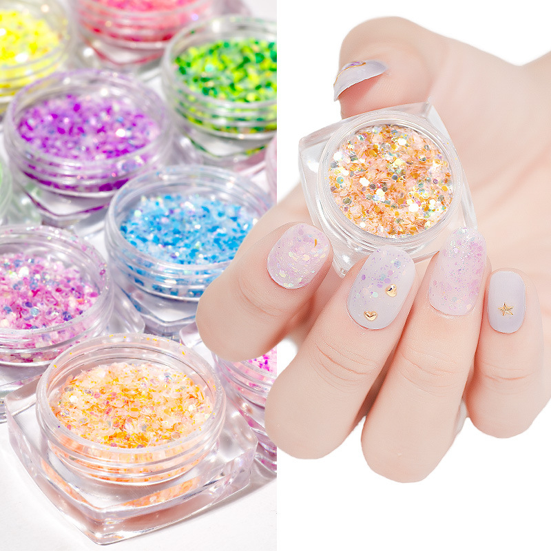 Candy colors Hexagon Sequins Set