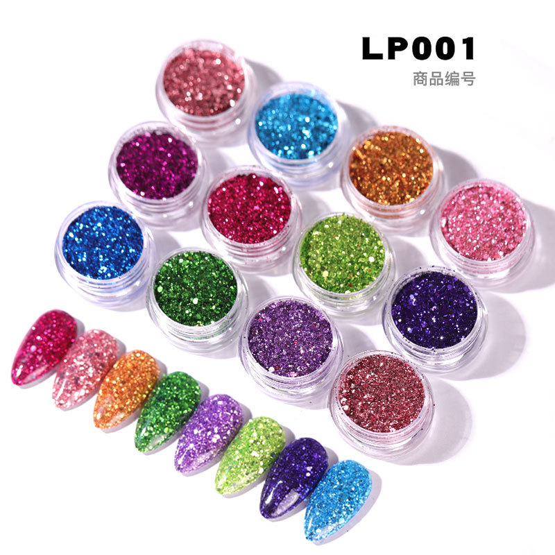 Different Shape Nails Sequins Set