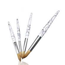 #4-#24 Kolinsky Nail Acrylic Brush with Acrylic Handle