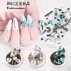 New Nail Art Shell Flower Mixed Paragraph Three-petal Flower Rivet Flat Bottom Rhinestone