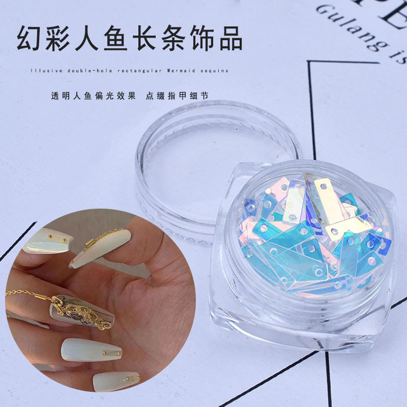 Symphony Mermaid Strip Double Hole Nail Sequins